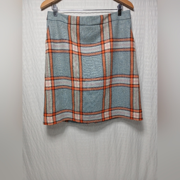 Boden 100% Wool Tweed Plaid A Line Mini Skirt. Ladies Size 10 - Picture 3 of 11